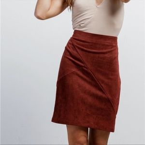 Sugar + Lips Suede Skirt